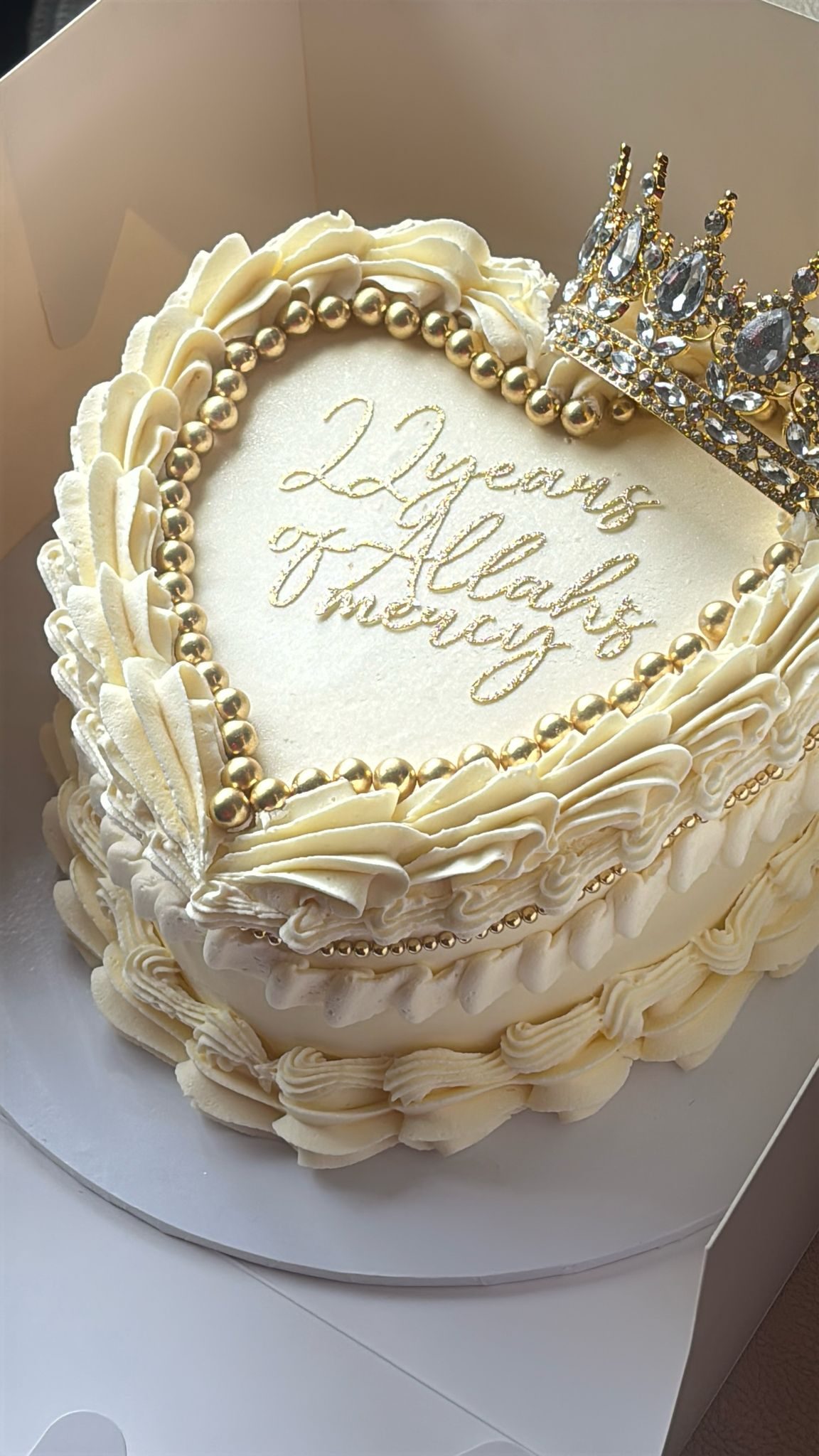 Yellow cake with flowers