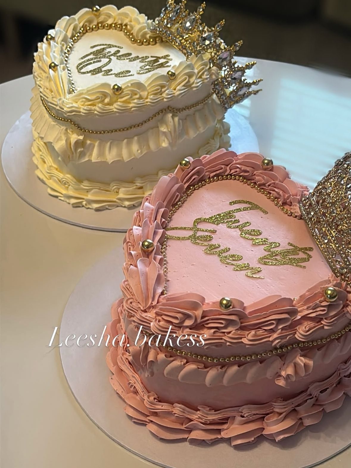 Cream cake with black bows